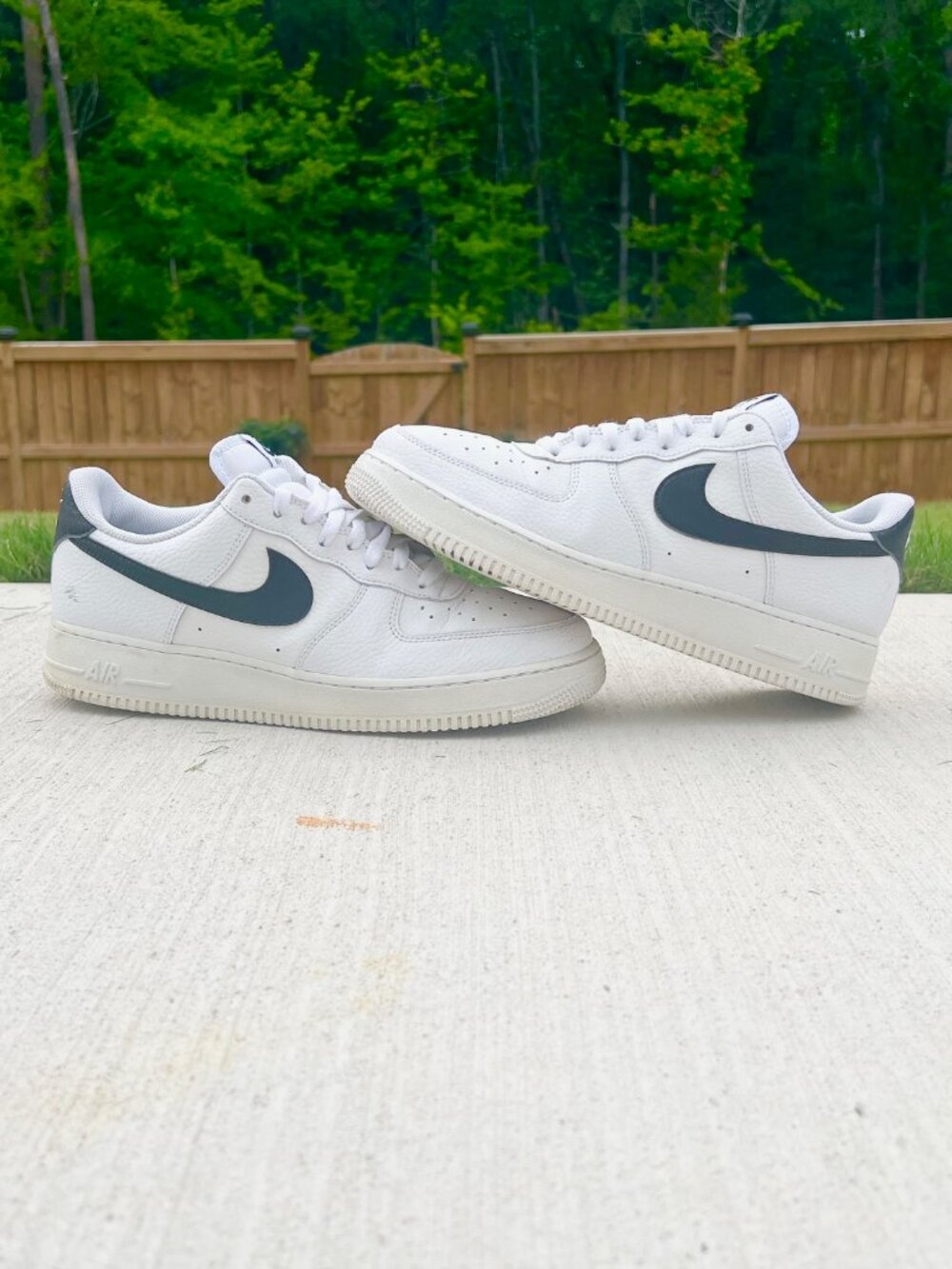 Nike Air Force 1 Black Swoosh 100% Authentic!